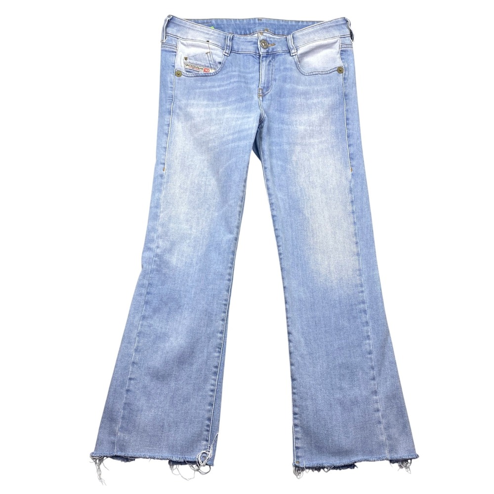 Diesel D-Ebbey Low Waist Bootcut Flare Jeans Light Wash Blue Sz 28 009ZZ